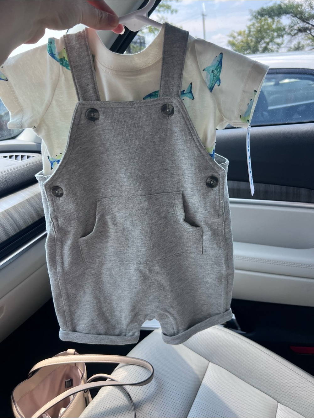 Gray Baby Knit Overall Shorts - Classic Kids Bottoms Carter’s
